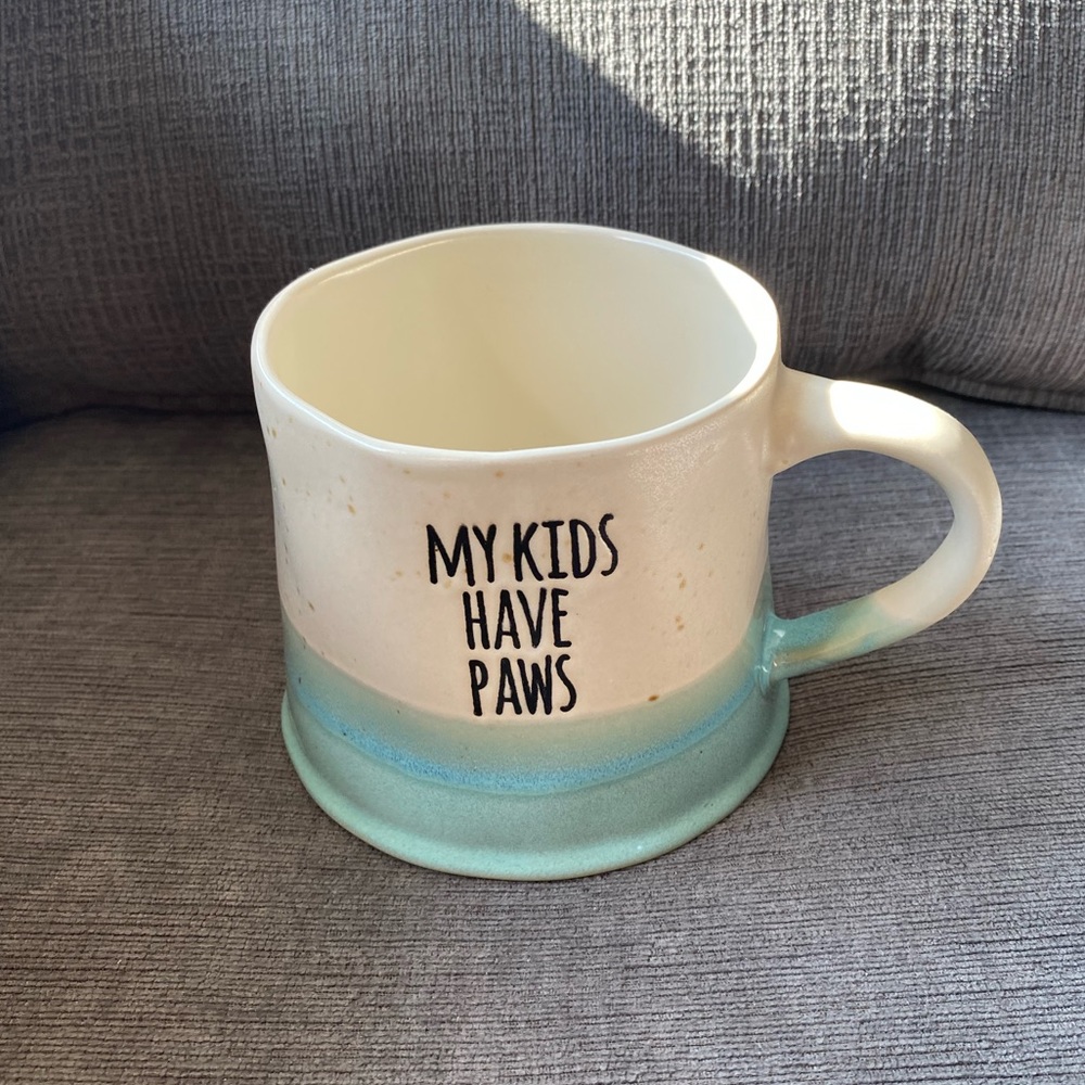GUC Spectrum Speckled “My Kids Have Paws” XL Coffee Mug Appx. 20 oz.